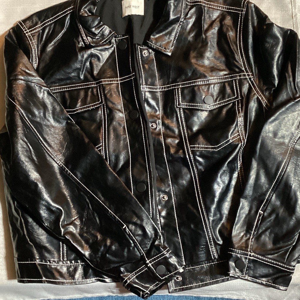 Nine West Women’s Shiny Black Jacket